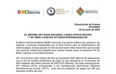 EL SISTEMA DE PAGOS NACIONAL LOGRA CIFRAS RÉCORD Y SE ABRE A NUEVOS ACTORES INTERNACIONALES